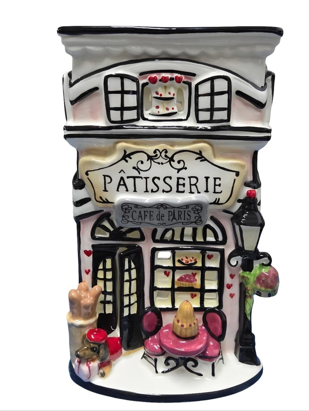 Blue Sky Clayworks Patisserie Café de Paris Decorative Ceramic Candle Holder